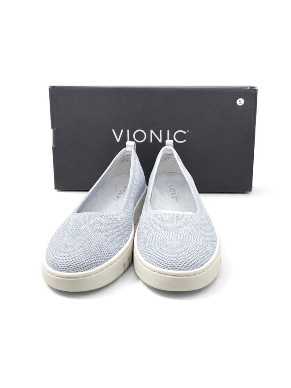 Vionic Light Blue Knit Slip-On Flats - Picture 6 of 11